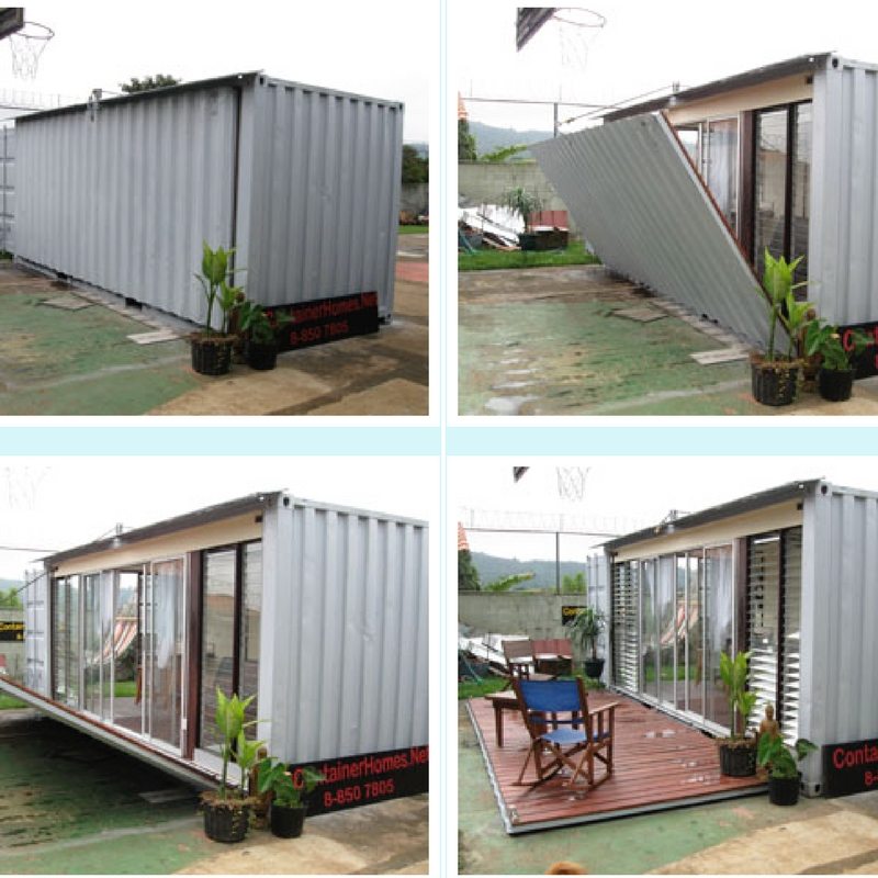 tiny shipping container home exterior