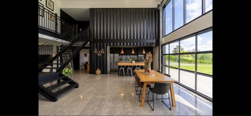 new zealand container home interior