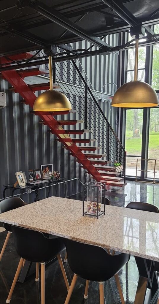 indiana container home interior 