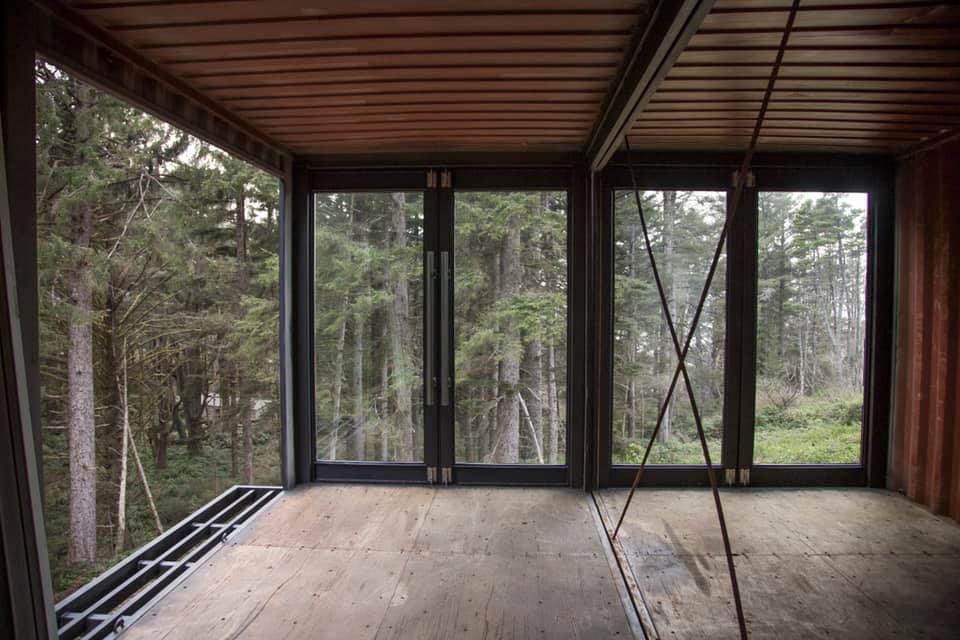 Oregon shipping container home interior