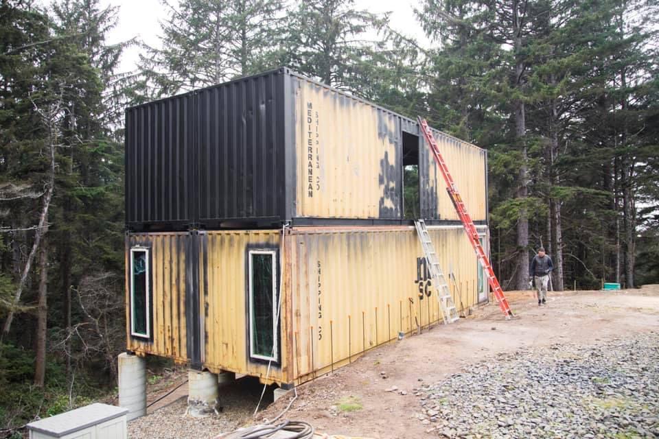 Oregon shipping container home exterior