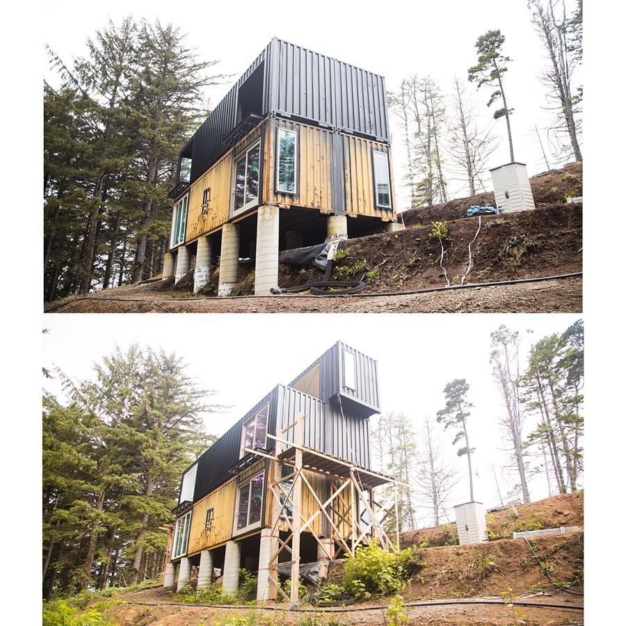 Oregon shipping container home exterior