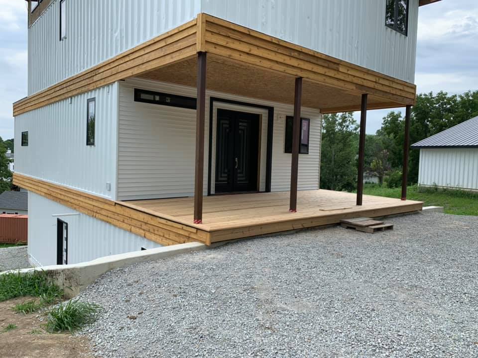 Indiana container home exterior