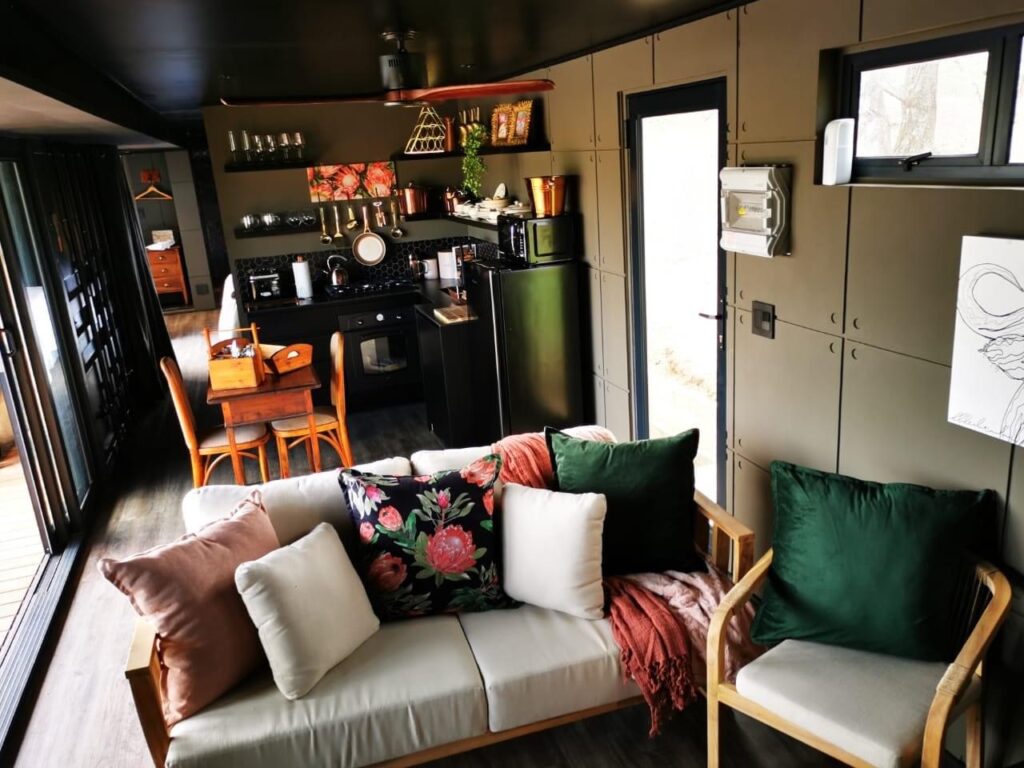 africa container home interior