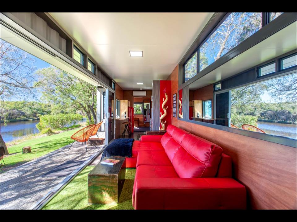 australia container home interior