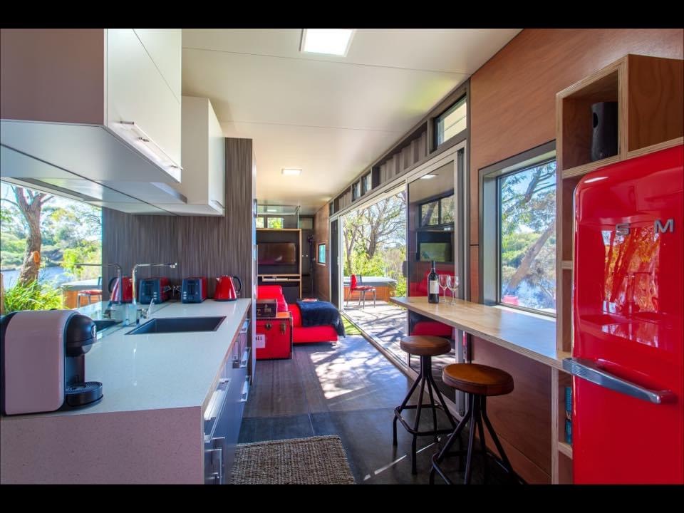 australia container home interior