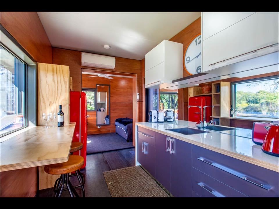 australia container home interior