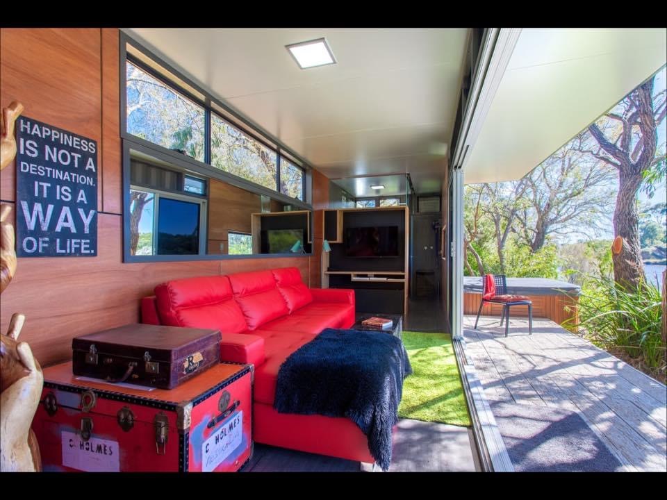 australia container home interior