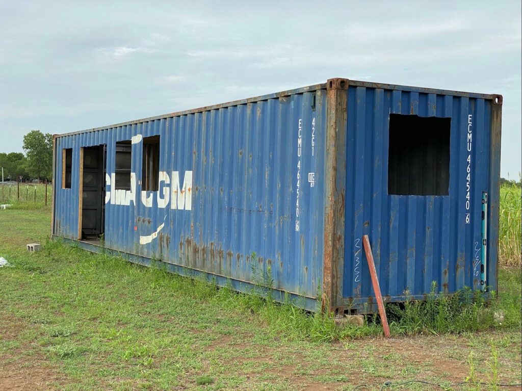 Galvan's Devine, Texas Shipping Container Home - Before