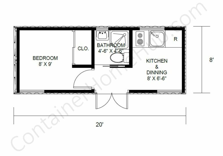 20-foot Shipping Container Home Floor Plans