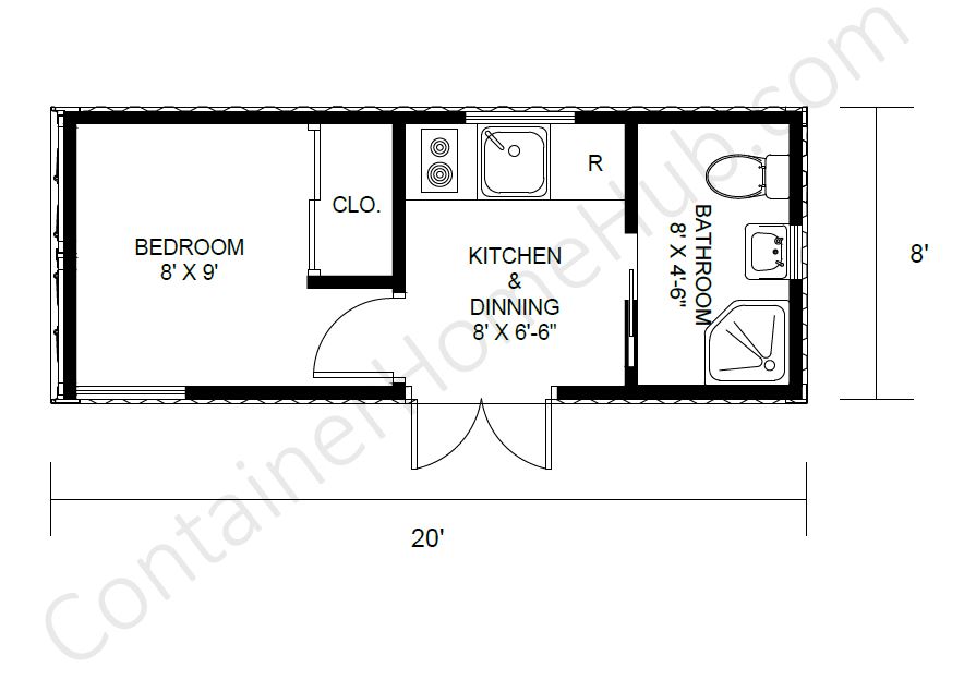 20 Foot Shipping Container Home Floor Plans