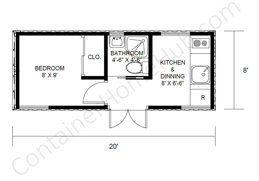 2 40 Ft Container Home Plans