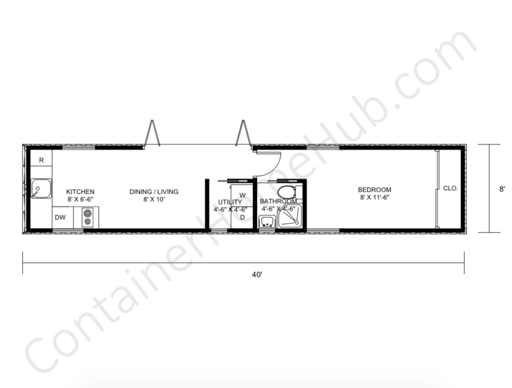 40 Foot Shipping Container Home Floor Plans