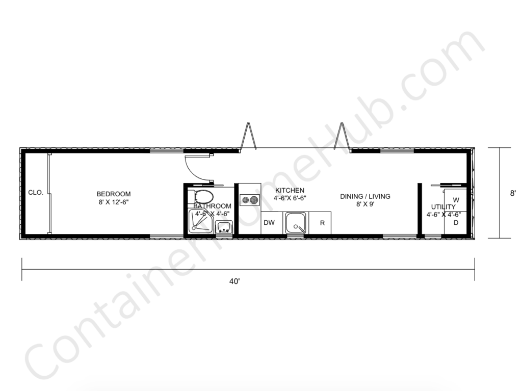 40 Foot Shipping Container Home Floor Plans