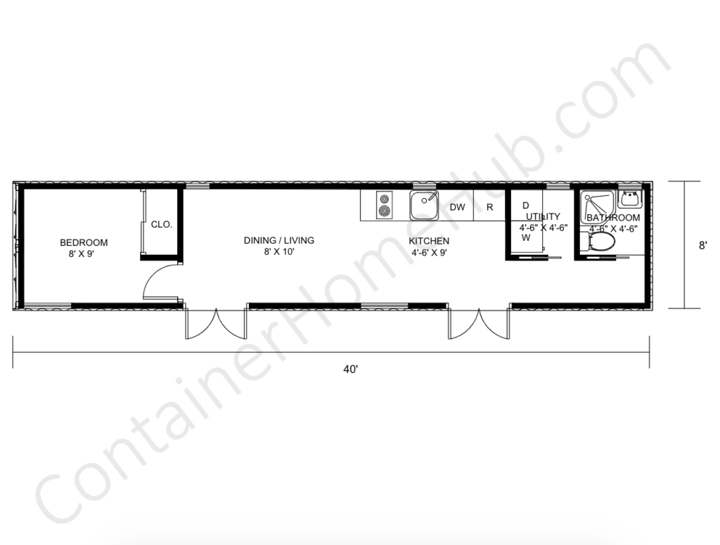 40 Foot Shipping Container Home Floor Plans