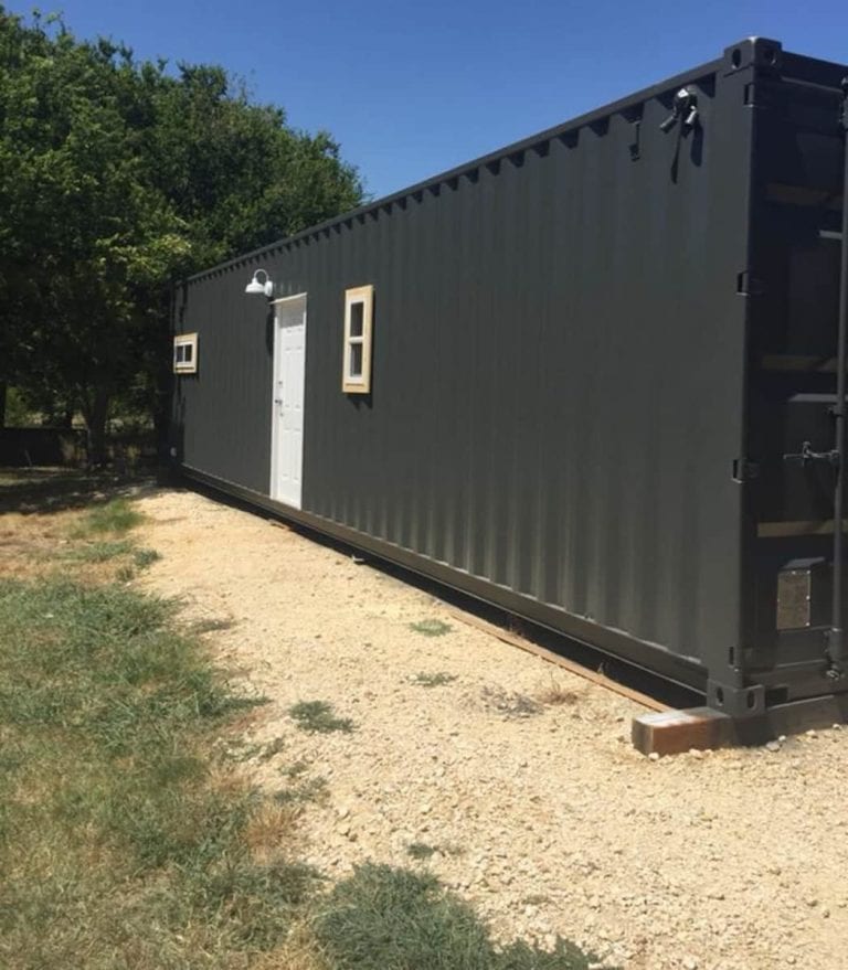 black colored container home