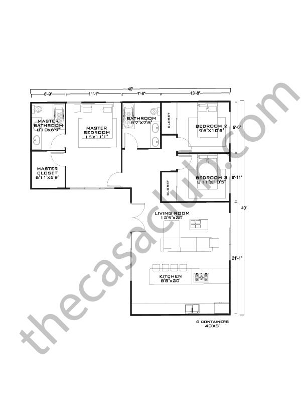 Floor Plan No. 5: The L-Shaped Home