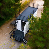 top view of container home